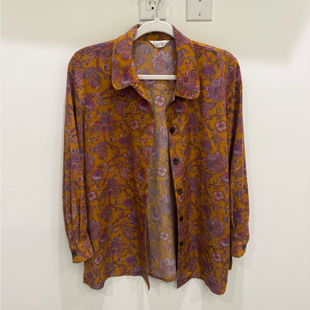 Vintage Japanese Floral Paisley Patterned Women’s blouse (M)